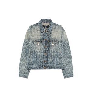 Balmain Men Monogrammed Denim Jacket